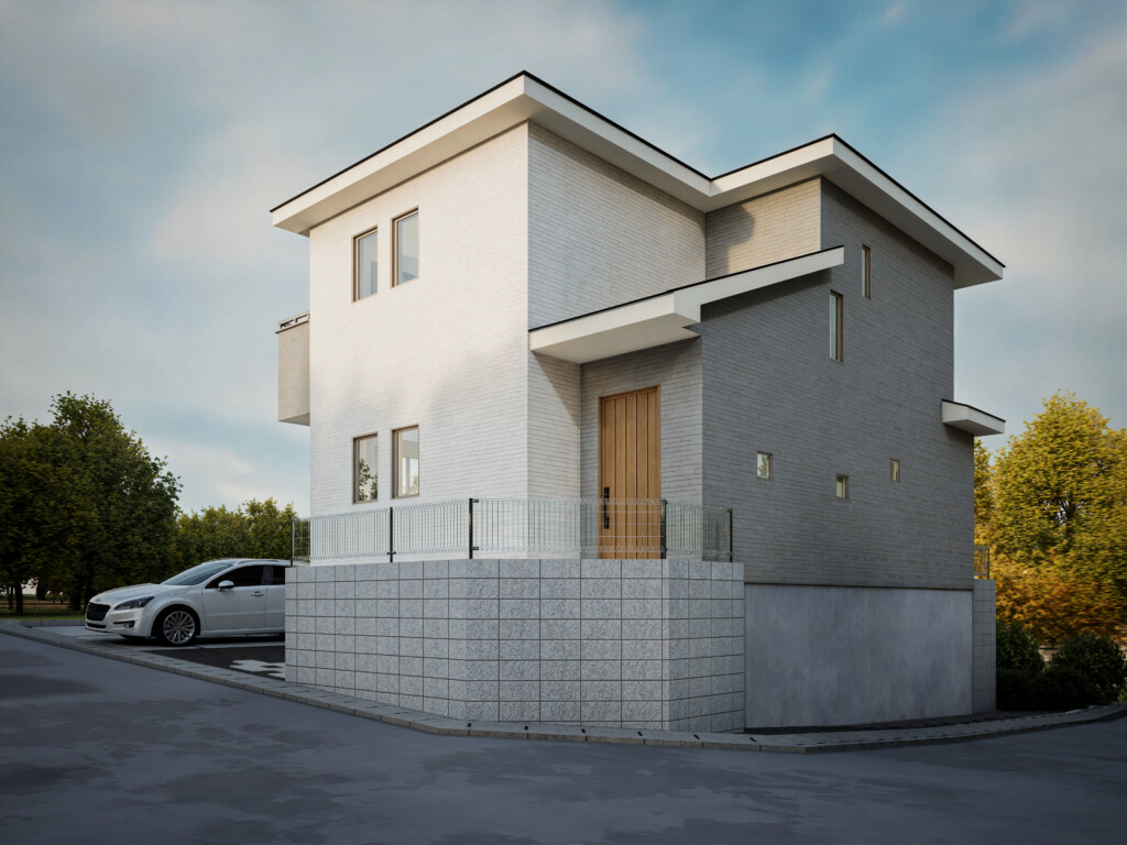 建築CGパース(高低差)